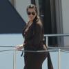 Kim Kardashian profite de petites vacances avec sa famille sur un yacht en Grèce. Le 27 avril 2013.