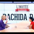 Rachida Dati face à Maïtena Biraben sur le plateau du Supplément, sur Canal+, le 28 avril 2013.