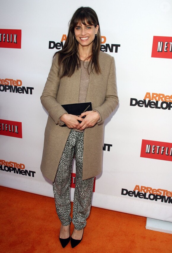 Amanda Peet à la soirée de présentation  par le site Netflix de la saison 4 de Arrested Development à Hollywood, le 29 avril 2013.
