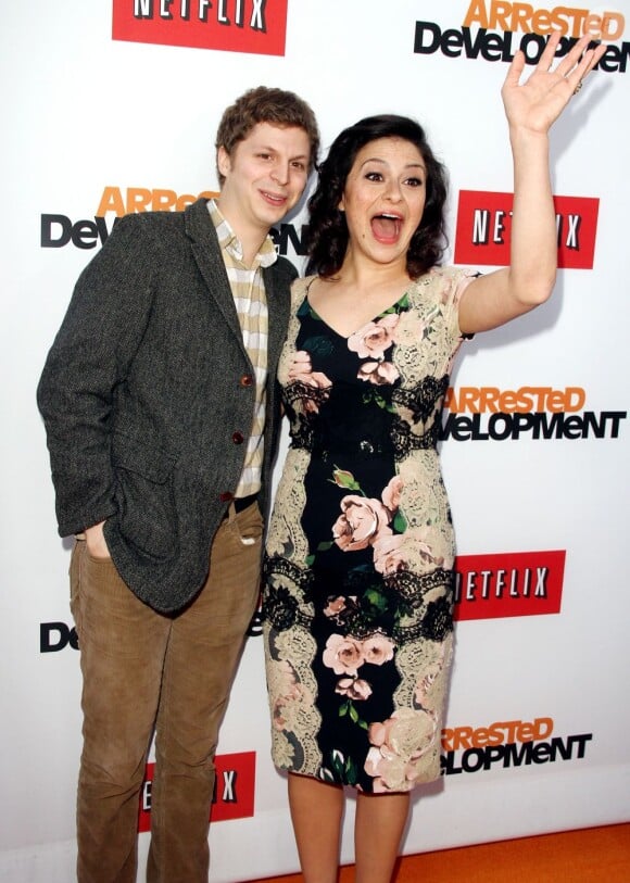 Michael Cera et Alia Shawkat à la soirée de présentation par le site Netflix de la saison 4 de Arrested Development à Hollywood, le 29 avril 2013.