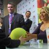 Maria Sharapova célèbre le lancement de Sugarpova au centre commercial Lotte Plaza à Moscou. Le 29 avril 2013.