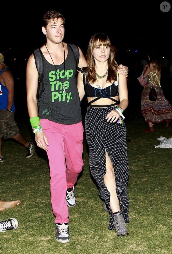 L'actrice Sophia Bush et son nouveau boyfriend Dan Fredinburg au Festival de musique de Coachella à Indio en Californie le 13 avril 2013.