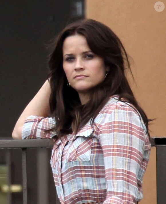 Exclusif - Reese Witherspoon sur le tournage du film The Good Lie à Atlanta, le 30 avril 2013.