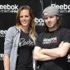 Laure Manaudou et Orelsan lors du lancement du "Reebok Live With Fire Tour" à Paris le 4 mai 2013.