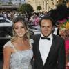 Felipe Massa et sa femme Raffaela Bassi lors de la première soirée de la nuit brésilienne à Monaco le 4 mai 2013