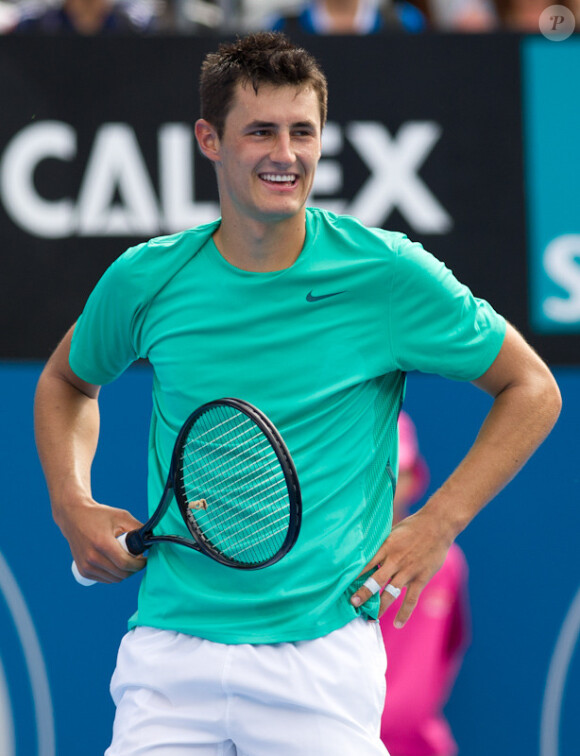 Bernard Tomic, le 9 janvier 2013 à Melbourne lors du second tour de l'Open d'Australie