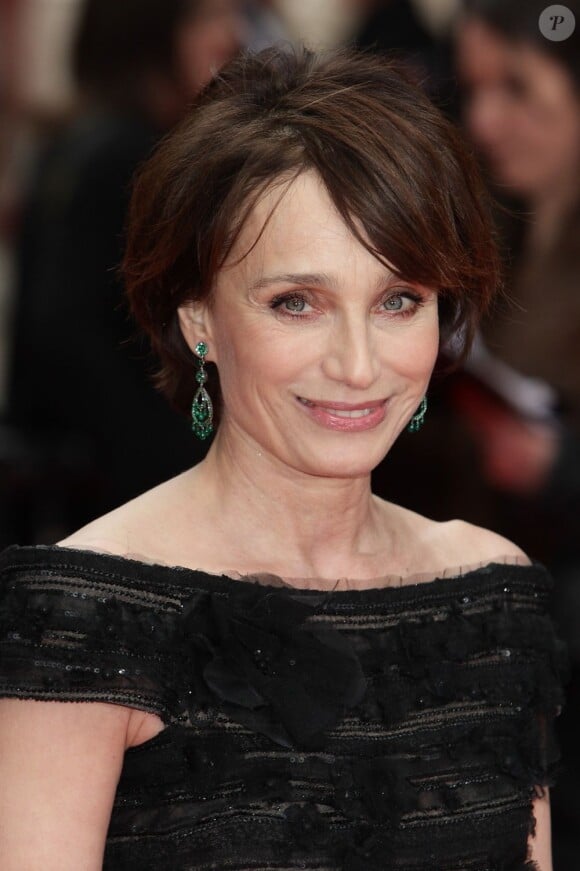 Kristin Scott Thomas lors des Olivier awards 2013 à Londres le 28 avril 2013.