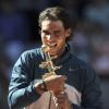 Rafael Nadal lors de son triomphe au Masters de Madrid le 12 mai 2013 en finale face à Stanislas Wawrinka