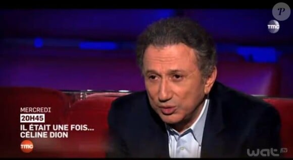 Michel Drucker s'exprime dans le documentaire Il était une fois... Céline Dion, sur TMC à 20h45, ce mercredi 15 mai 2013.