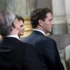La princesse Madeleine de Suède et son fiancé Chris O'Neill au palais royal à Stockholm le 19 mai 2013 lors de la réception organisée à l'occasion de la publication de leurs bans, à trois semaines de leur mariage le 8 juin.
