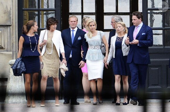 Louise Gottlieb, Carola Gottlieb, Natalie Werner et Dag Werner lors de la publication des bans du mariage de la princesse Madeleine de Suède et Chris O'Neill le 19 mai 2013