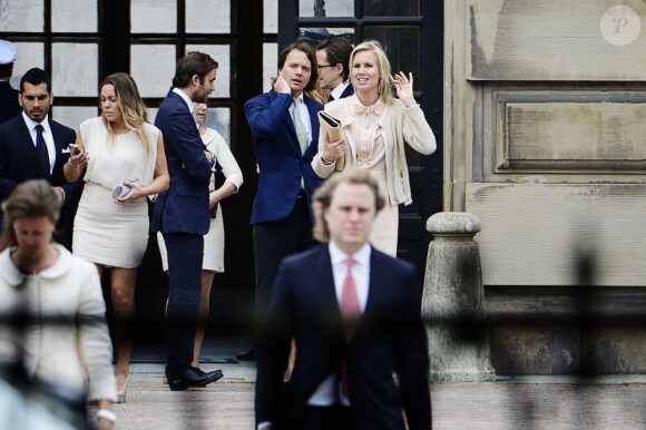 Ellen Stendhal and Jan Dinkelspiel lors de la publication des bans du mariage de la princesse Madeleine de Suède et Chris O'Neill le 19 mai 2013