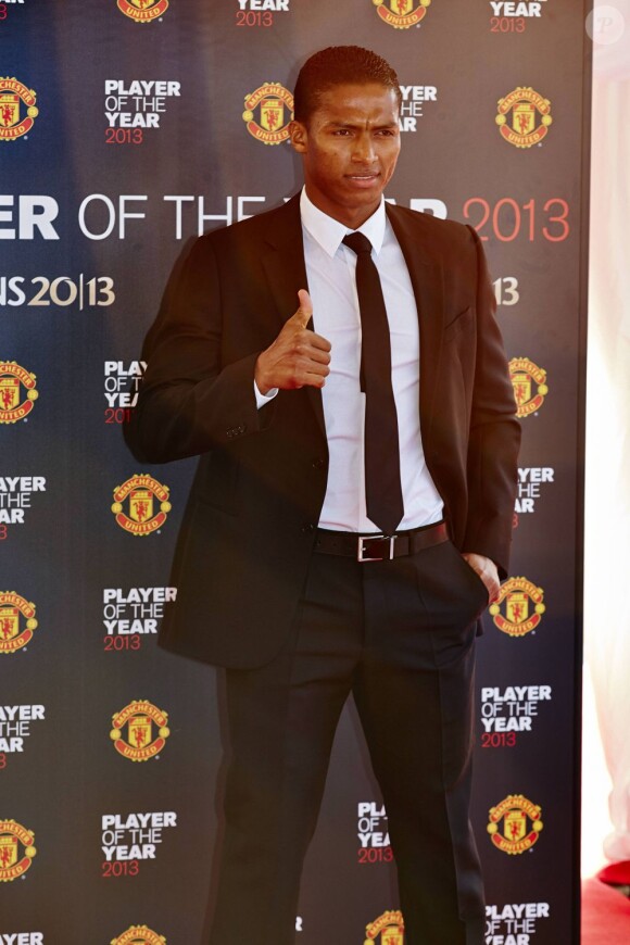 Antonio Valencia lors de la soirée qui désignait le meilleur joueur de Manchester United pour la saison 2012-2013, le 15 mai 2013 à Manchester