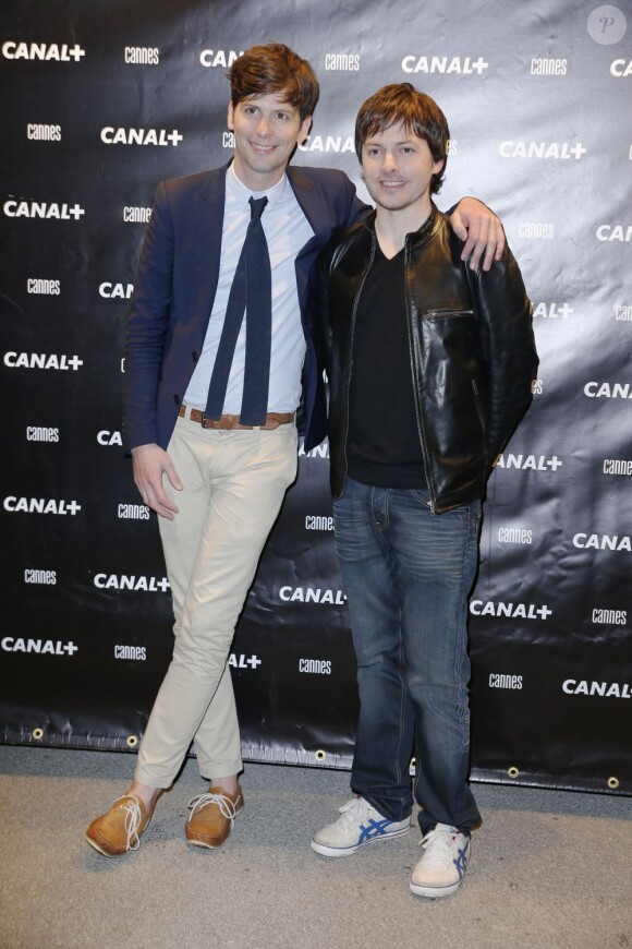 Vincent Glad et Chris Esquerre à la soirée Canal + à Mougins pour le 66e Festival de Cannes, le 17 mai 2013.