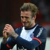 David Beckham était très ému le 18 mai 2013 au Parc des Princes pour ses adieux lors de PSG-Brest.