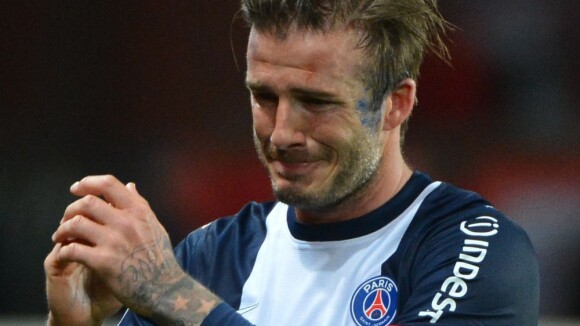 PSG-Brest : David Beckham, l'adieu en larmes et triomphal au Parc, avec ses fils