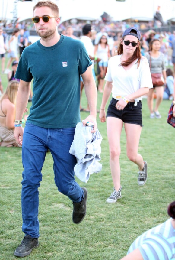Robert Pattinson et Kristen Stewart au festival de musique de Coachella en Californie, à Indio, le 13 Avril 2013.