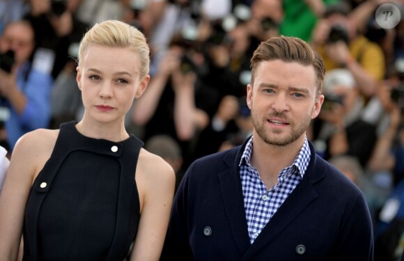 Carey Mulligan, Justin Timberlake lors du photocall du film Inside Llewyn Davis au Festival de Cannes le 19 mai 2013