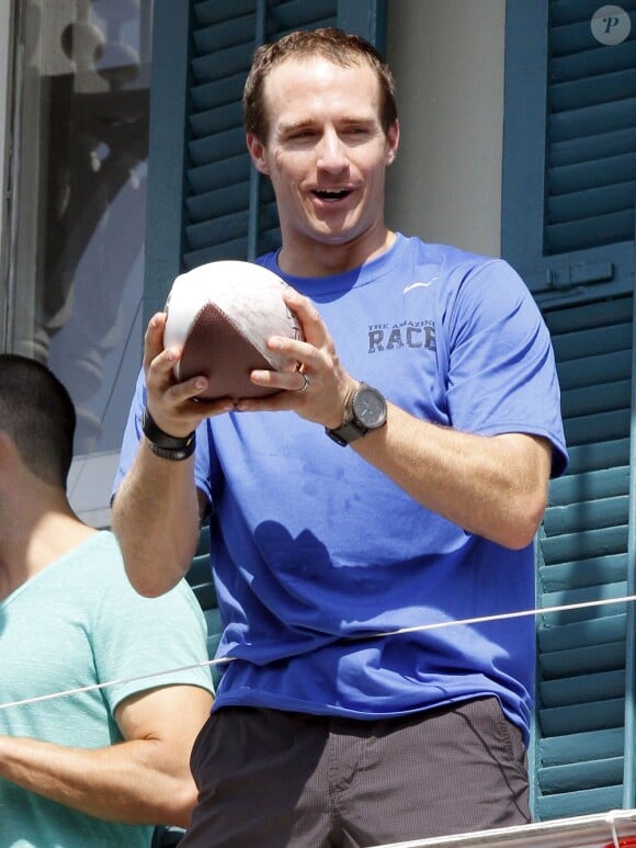 Exclusif - Matthew McConaughey et le footballeur américain Drew Brees lors d'un événement caritatif pour l'association de l'acteur, Just Keep Livin', à la Nouvelle-Orleans, le 17 mai 2013.