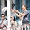 Exclusif - Matthew McConaughey et le footballeur américain Drew Brees lors d'un événement caritatif pour l'association de l'acteur, Just Keep Livin', à la Nouvelle-Orleans, le 17 mai 2013.