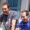 Exclusif - Matthew McConaughey et le footballeur Drew Brees lors d'un événement caritatif pour l'association de l'acteur, Just Keep Livin', à la Nouvelle-Orleans, le 17 mai 2013.
