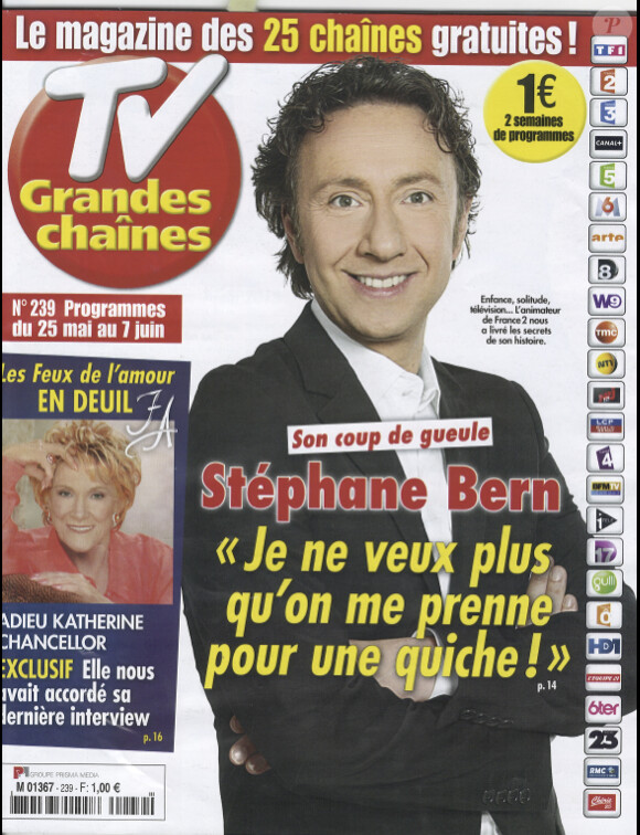 Stéphane Bern en couverture de TV Grandes Chaînes