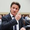 Sean Penn est intervenu devant un comité sur les droits de l'homme au Congrès américain pour la cause de Jacob Ostreicher, à Washington le 20 mai 2013.