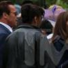 Arnold Schwarzenegger et Maria Shriver se sont montrés très complices et très proches lors de la remise de diplôme de leur fille Christina le week-end du 11 mai 2013 à George Town.