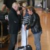 Arrivée de Johnny et Laeticia Hallyday à Paris avec leur famille, le 21 mai 2013.