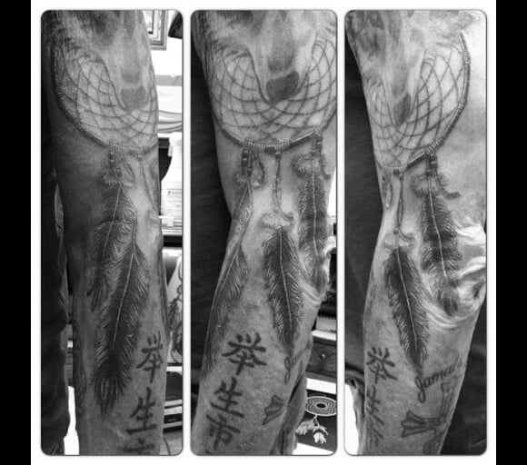 Le nouveau tatouage e Johnny Hallyday réalisé mi-mai 2013 à Los Angeles.