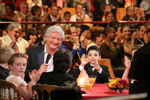 Patrick Sébastien lors de l'enregistrement de la 150e émission Le plus grand cabaret du monde, le 14 mai qui sera diffusée le 22 juin 2013