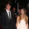 Alain-Fabien Delon, fils d'Alain, et sa compagne Léa, lors de la montée des marches pour le film La Grande Bellezza au Festival de Cannes le 21 mai 2013