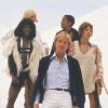 Le chanteur Claude François et ses Clodettes à Deauville, le 12 septembre 1976.