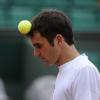 Roger Federer lors d'un entraînement à Roland Garros à Paris le 22 mai 2013