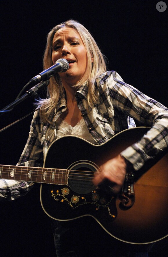 La Française Corinne Hermès en concert au Café de la danse à Paris, le 23 avril 2007.