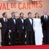 Darius Khondji, guest, Anthony Katagas, Greg Shapiro, Jeremy Renner, Marion Cotillard, James Gray et sa femme Alexandra lors de la montée des marches du film "The Immigrant", lors du 66e festival du film de Cannes, le 24 mai 2013