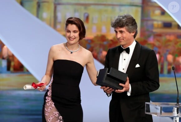 Laetitia Casta lors de la cérémonie de clôture du Festival de Cannes le 26 mai 2013, où elle a remis le prix d'interprétation à Bruce Dern pour Nebraska. C'est le réalisateur Alexander Payne viendra le récupérer