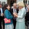 Camilla Parker Bowles à l'ambassade britannique à Paris le 27 mai 2013, pour une réception en l'honneur de ses compatriotes expatriés à l'occasion de sa visite officielle de deux jours en France.