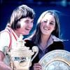 Chris Evert et Jimmy Connors au All England Lawn Tennis Club de Wimbledon le 6 juillet 1974