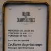 Les 100 ans du ballet 'Le Sacre du Printemps' au Théâtre de Champs Elysees à Paris, le 29 mai 2013.