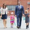 Ben Affleck et Jennifer Garner avec leurs deux filles Violet et Seraphina quittent le Star Eco Station Environmental Education de Los Angeles, le 1er juin 2013.