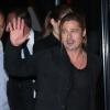 Brad Pitt et sa fiancée Angelina Jolie allant dîner au restaurant Il Vino d'Enrico Bernardo, le restaurant du meilleur sommelier du monde, avant de se rendre au club "Le Silencio" à Paris, le 3 juin 2013