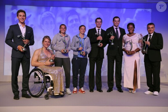 L'ensemble des lauréats lors du dîner des champions de l'ITF qui se déroulait au Pavillon d'Ermenonville à Paris le 4 juin 2013