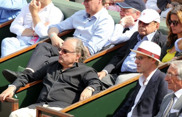 Ivo Pitanguy et son fils lors du onzième jour des Internationaux de France à Roland-Garros, le 5 juin 2013
