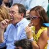 Jean-Pierre Pernaut, Nathalie Marquay et leur fils lors du onzième jour des Internationaux de France à Roland-Garros le 5 juin 2013