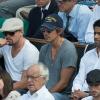 Leonardo DiCaprio, Lukas Haas et Nasser Al-Khelaifi lors du onzième jour des Internationaux de France à Roland-Garros, le 5 juin 2013