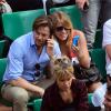 Daniel Bravo et sa fille lors du onzième jour des Internationaux de France à Roland-Garros, le 5 juin 2013