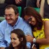 Jean-Pierre Pernaut et sa femme Nathalie Marquay lors du onzième jour des Internationaux de France à Roland-Garros, le 5 juin 2013