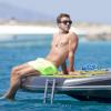Le futur joueur du Bayern de Munich Mario Götze profite du soleil en vacances à Ibiza le 5 juin 2013
