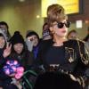 Lady Gaga arrive à l'aéroport de Saint-Pétersbourg, le 8 décembre 2012.